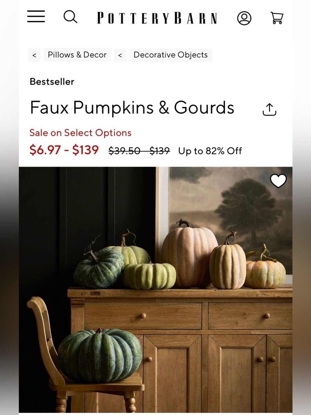 Fall Faux LARGE GREEN SPECKLED Pumpkin